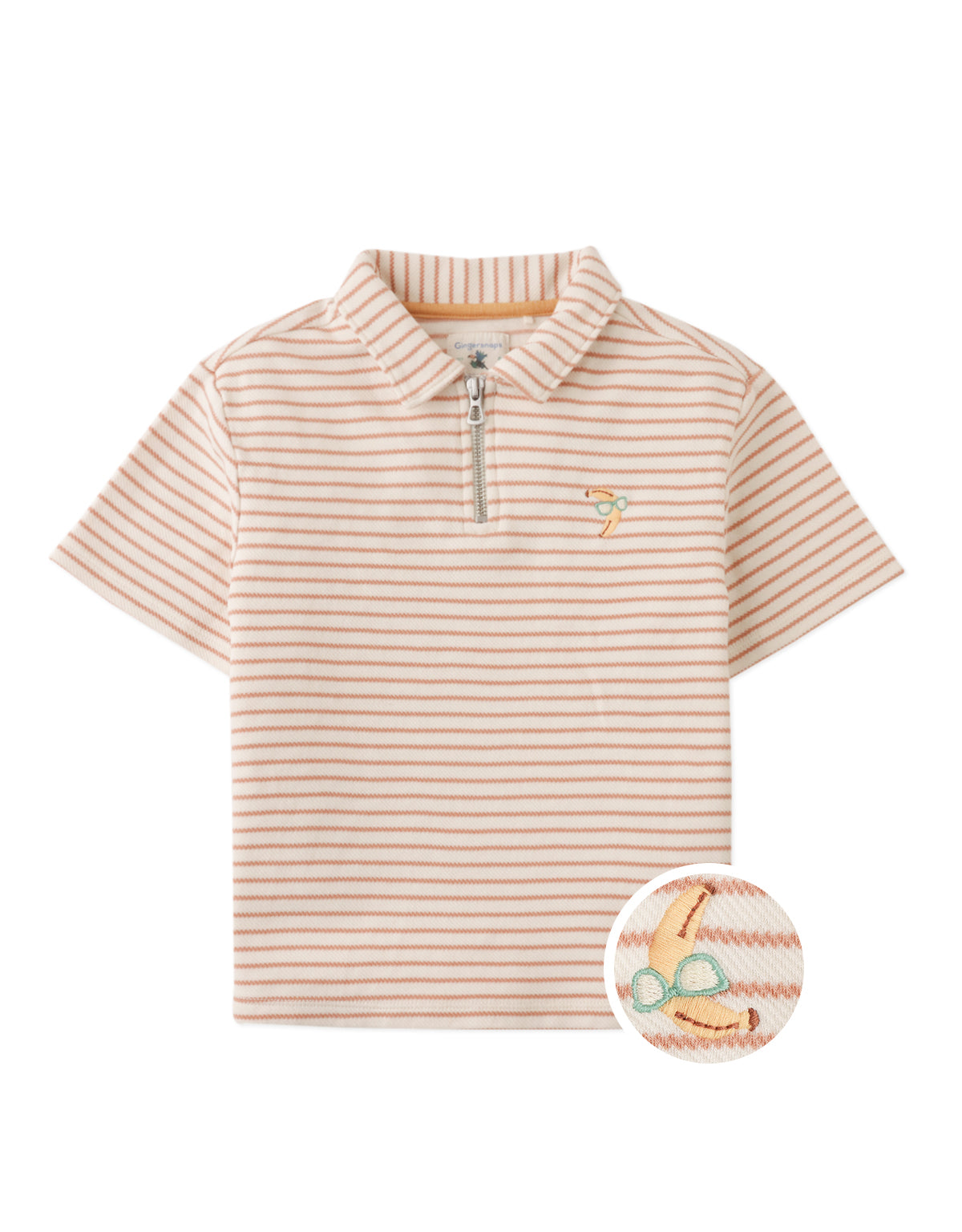 Gingersnaps Jersey Stripe Polo With Zig Zag ( Sz 4-14)