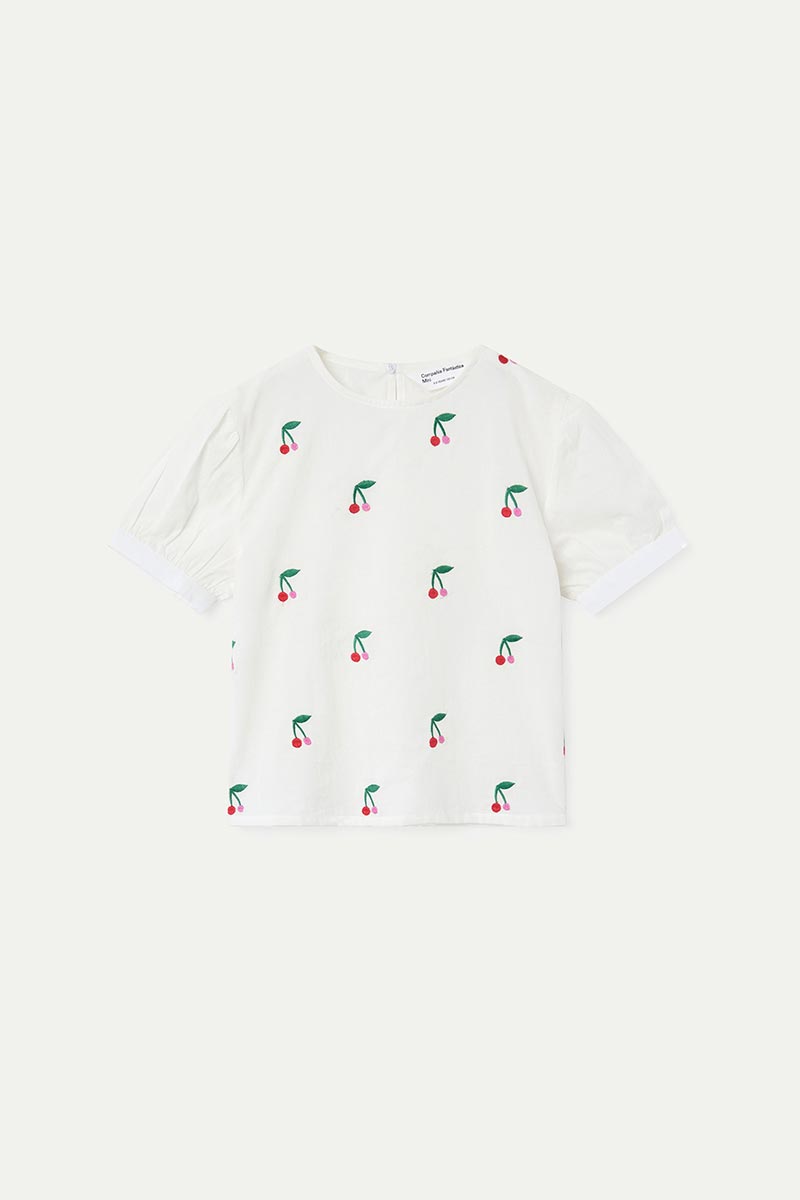 Fantastica SS White Tshirt with Flower design