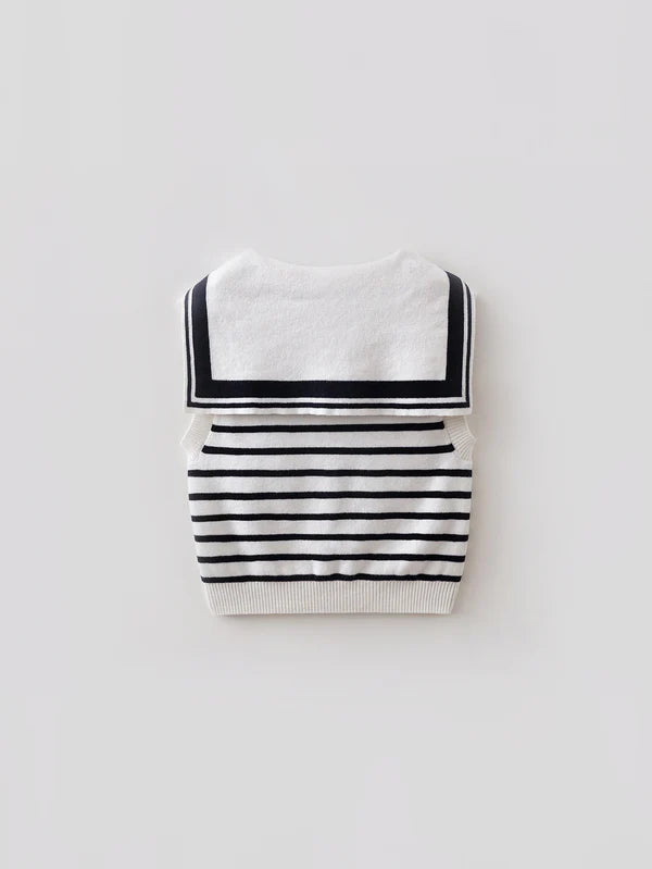 MJ560288 Striped Sailor Vest ( Sz 5-14)