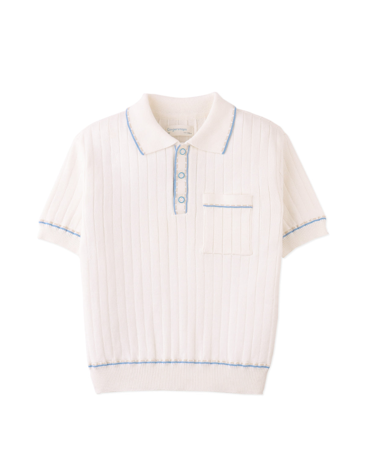 Gingersnaps Polo Shirt With Stripes Accent ( Size 4-8)