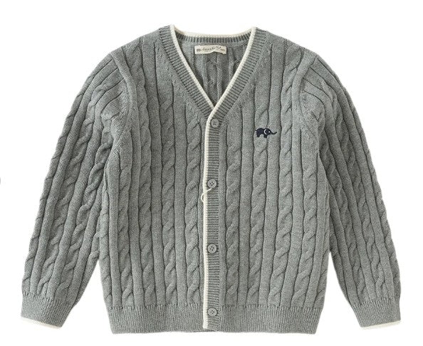 DB1261054 Grey Cable Sweater ( Sz 4-11)