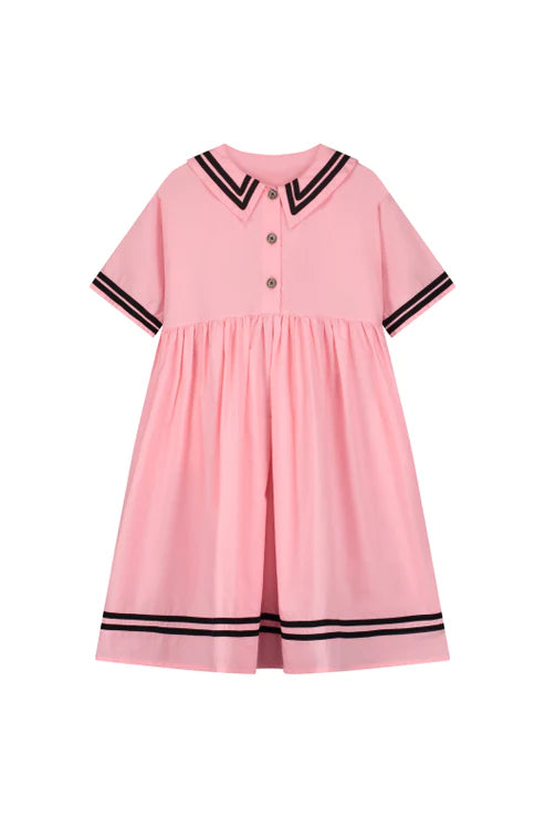 Little Creative Sailor Dress Pink ( Sz 12-M)