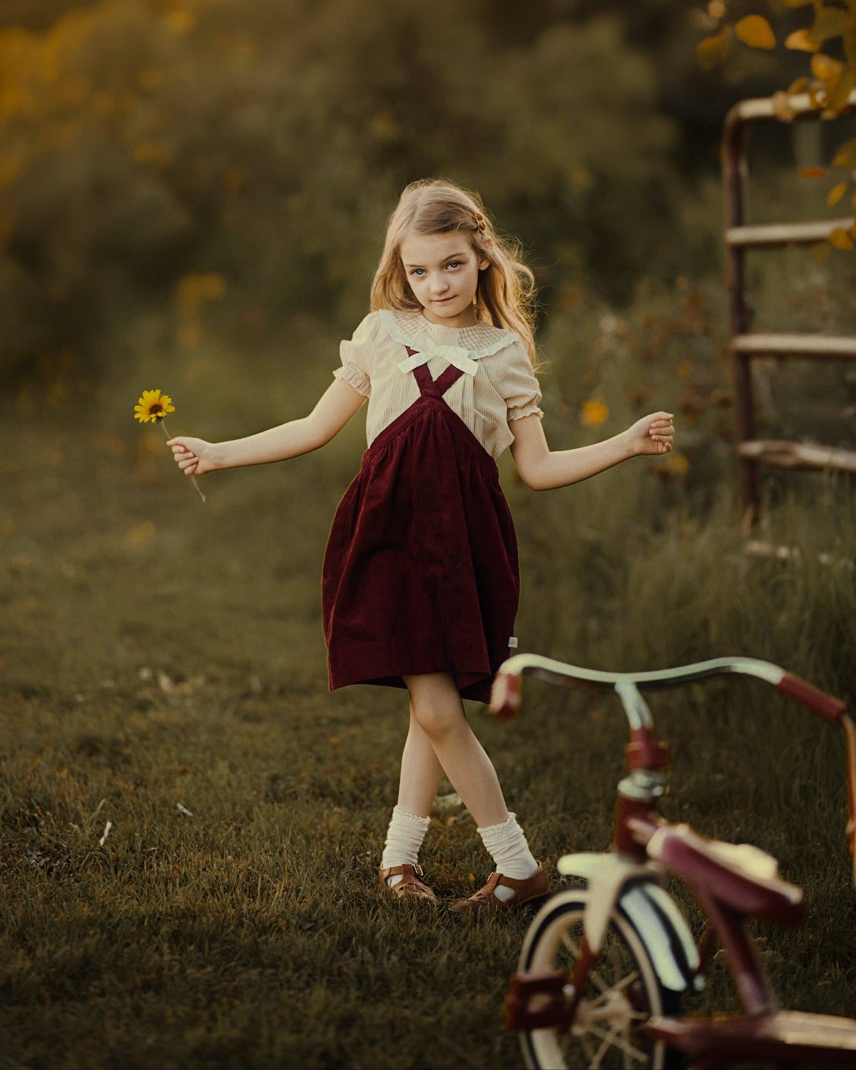 Lillies Dream - The Beetroot Pinafore: 4T (41 in)