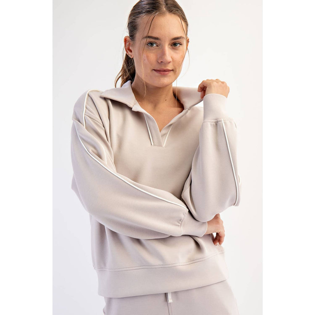 RM Double Piping Scuba Top ( Sz S-L)