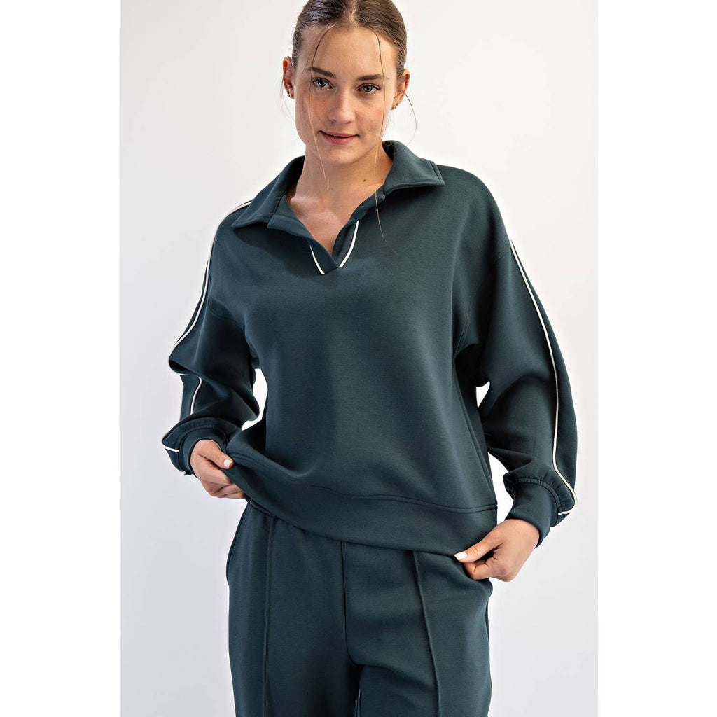 RM Double Piping Scuba Top ( Sz S-L)