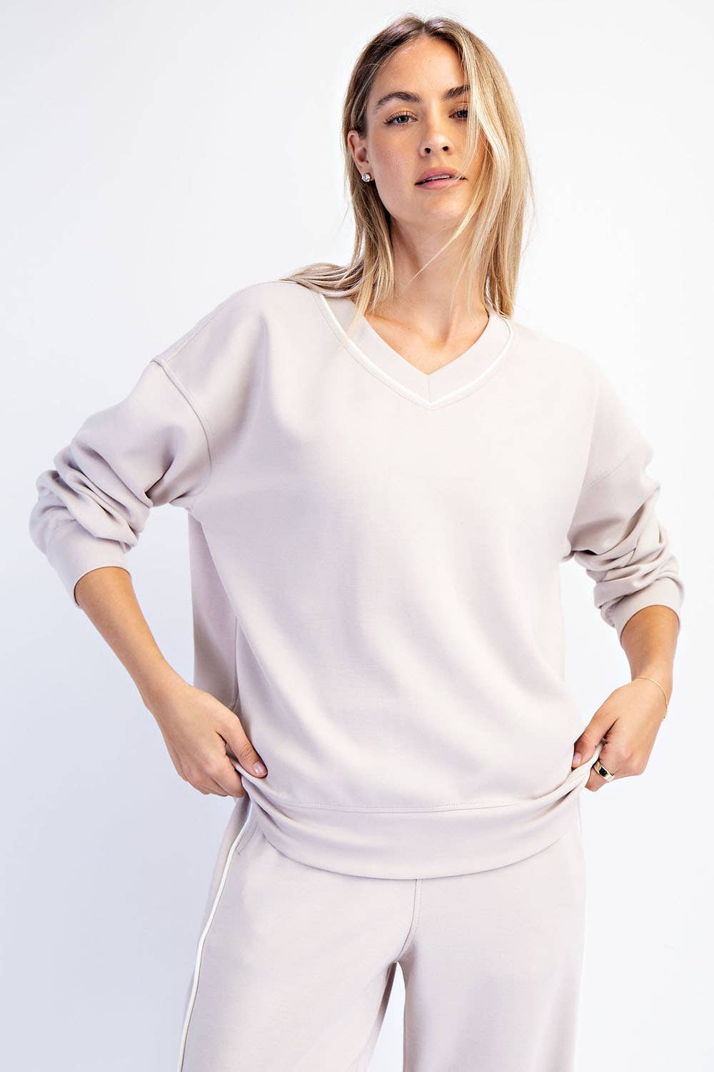 RM Black Piping Scuba Top ( Sz S-L)