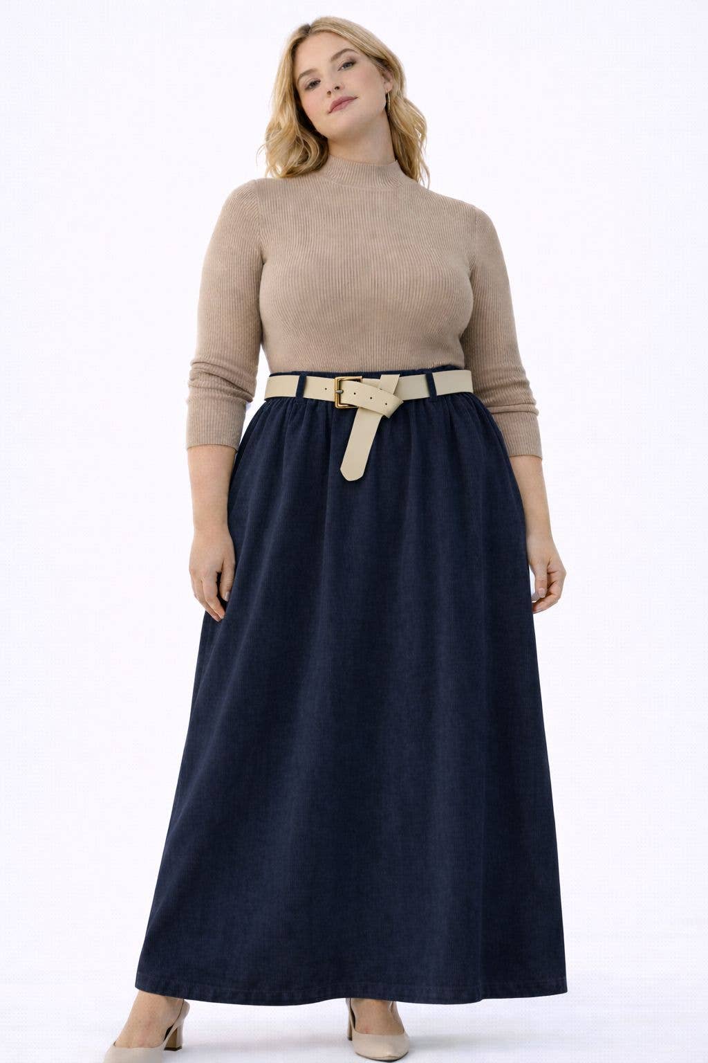 CF Black Cord Skirt Size S