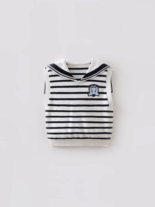 MJ560288 Striped Sailor Vest ( Sz 5-14)