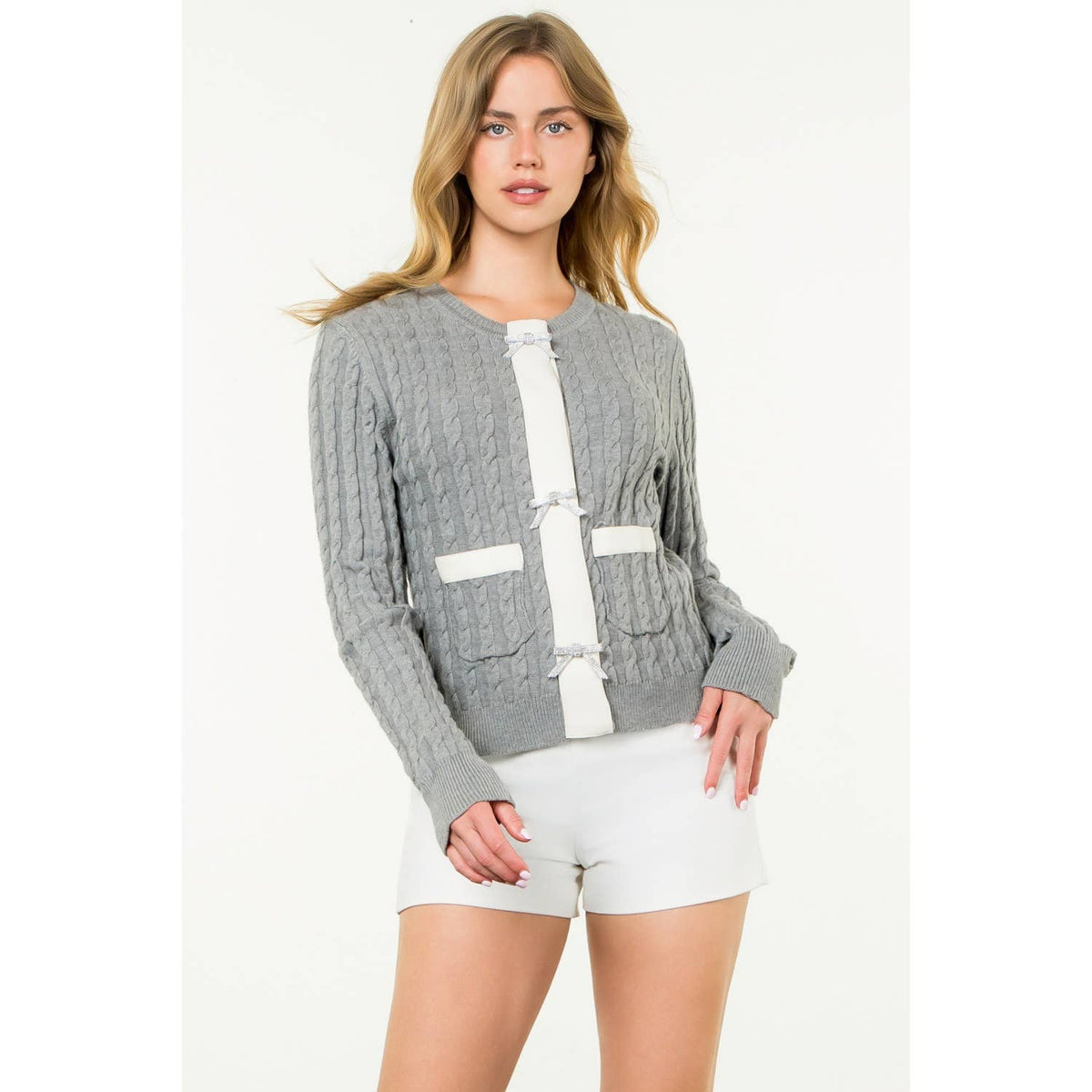 THML Grey Cable Sweater