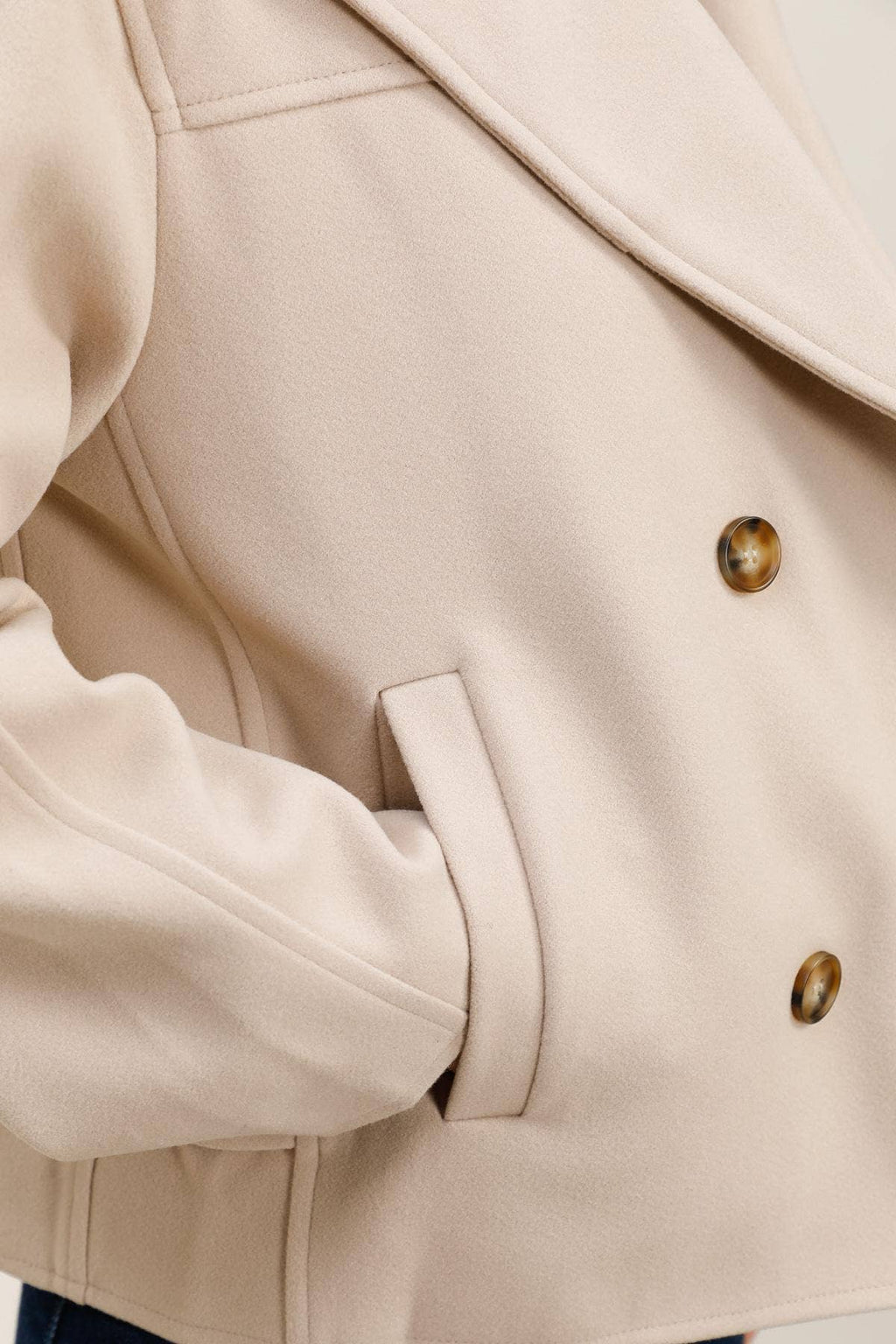 AP Double Breasted Cream Coat ( S-XL)