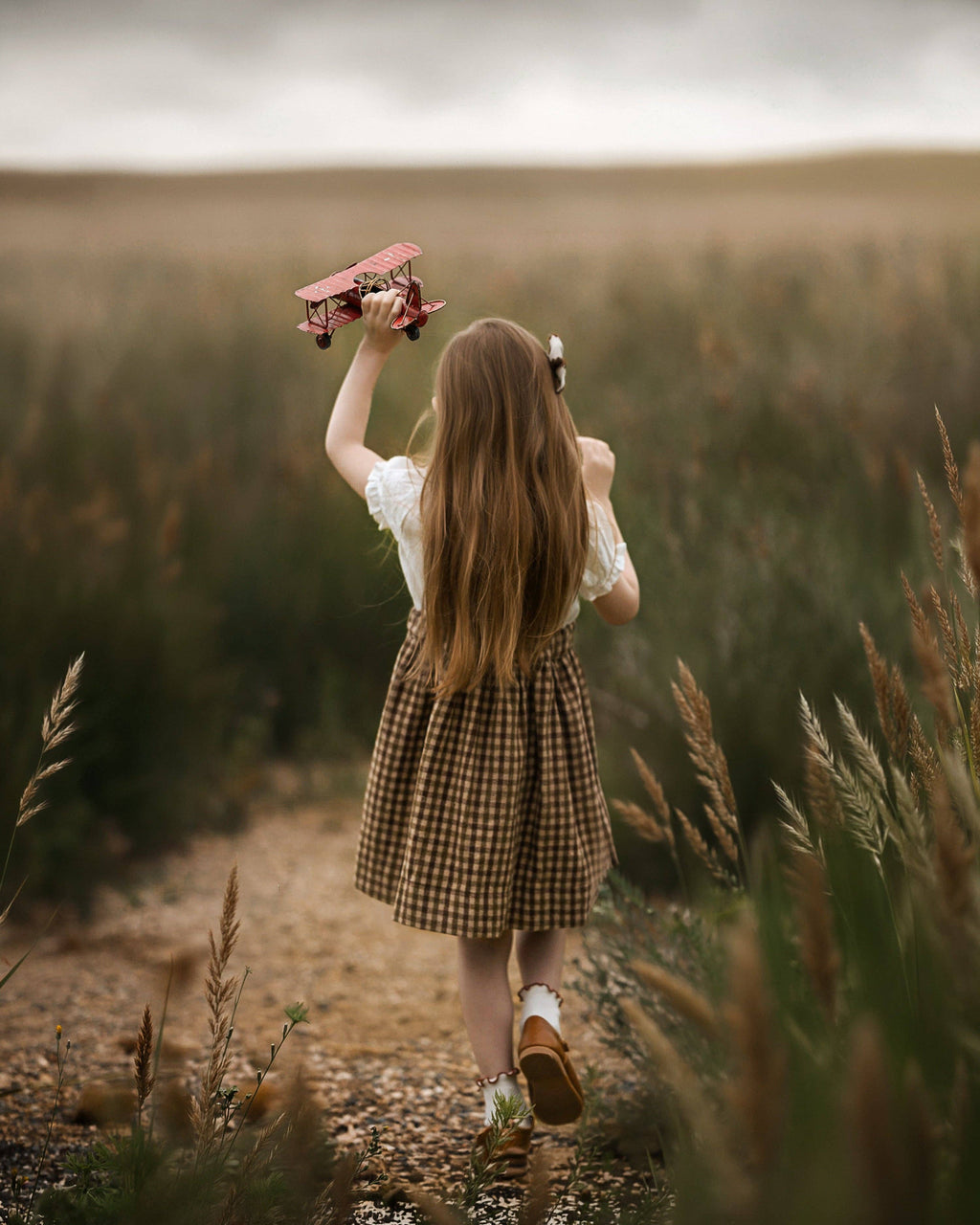 Lillies Dream - The Oak Gingham Pinafore: 4T (41 in)