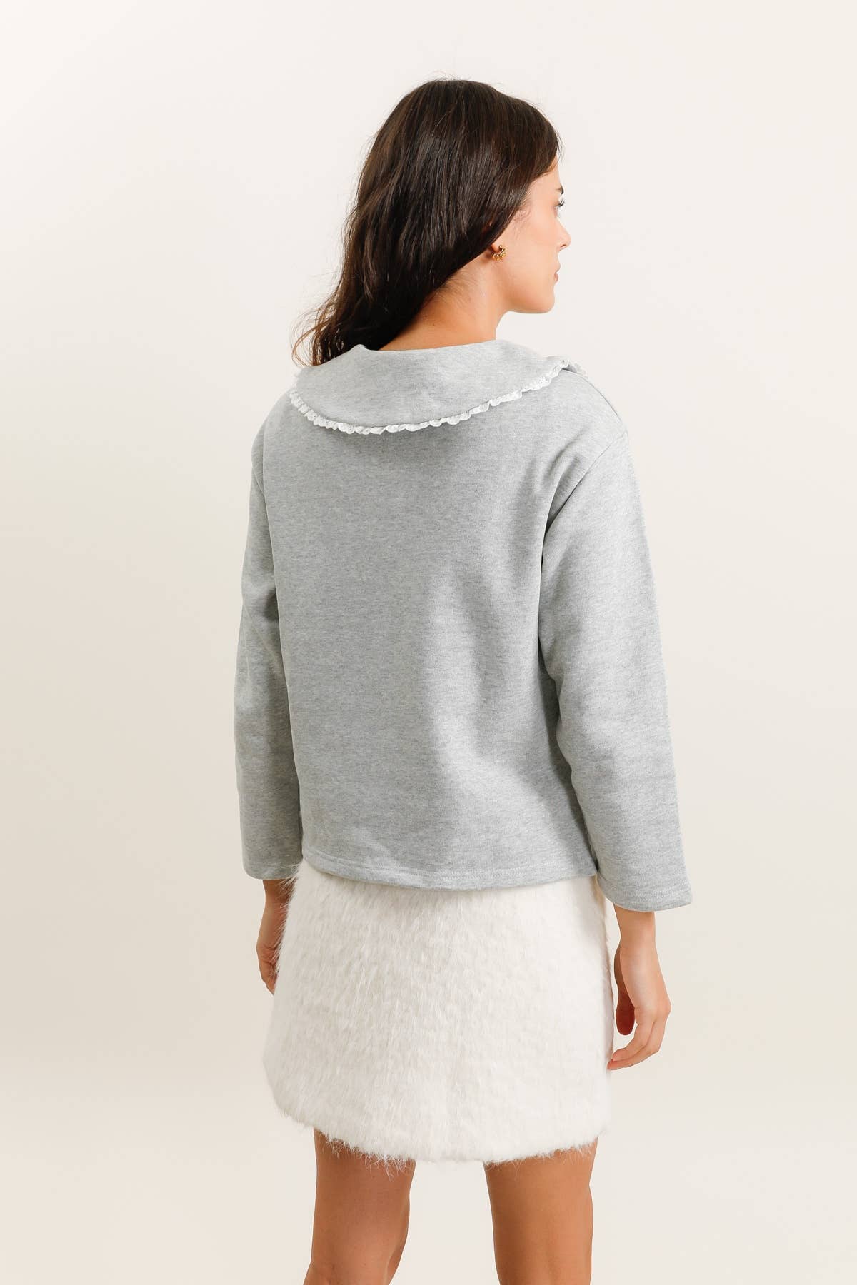 DA Brown Collar Sweatshirt