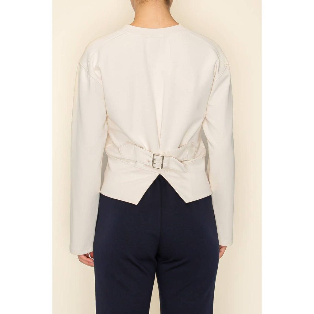 GR Buckle Back Sweat Cream Size L