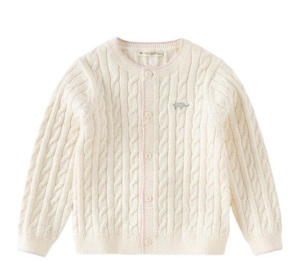 DB1261054 Cream Cable Sweater ( Sz 3-11 )