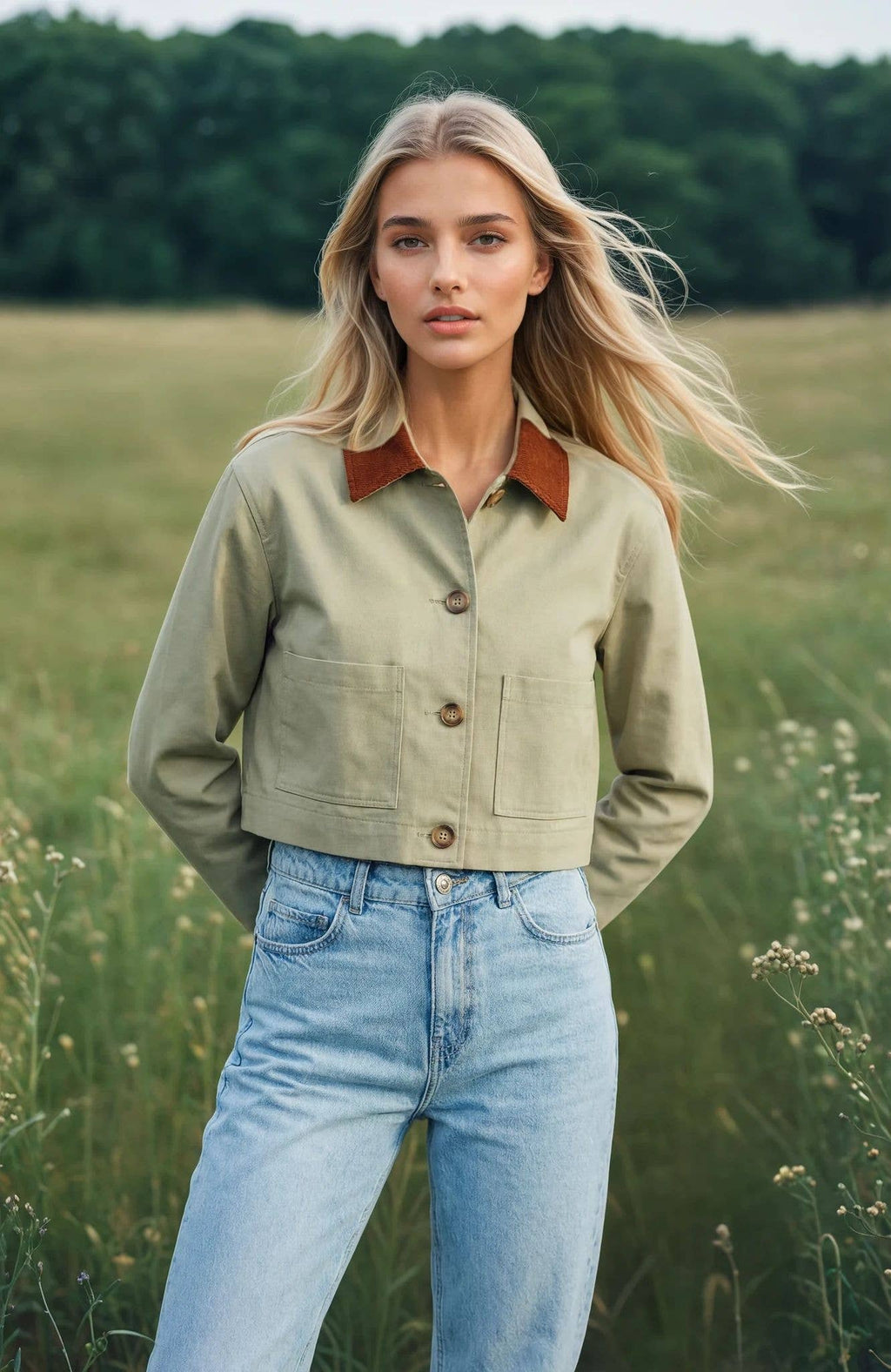 AP Short Khaki Green Jacket ( Sz S-L)