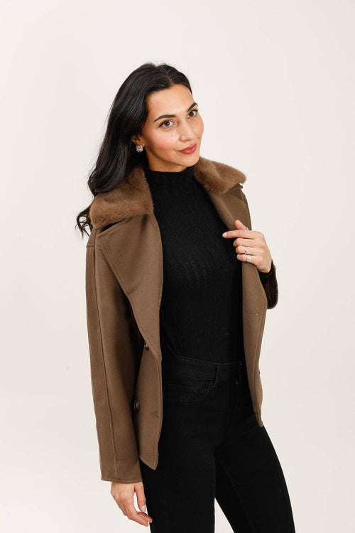 AP Double Breasted Cream Coat ( S-XL)