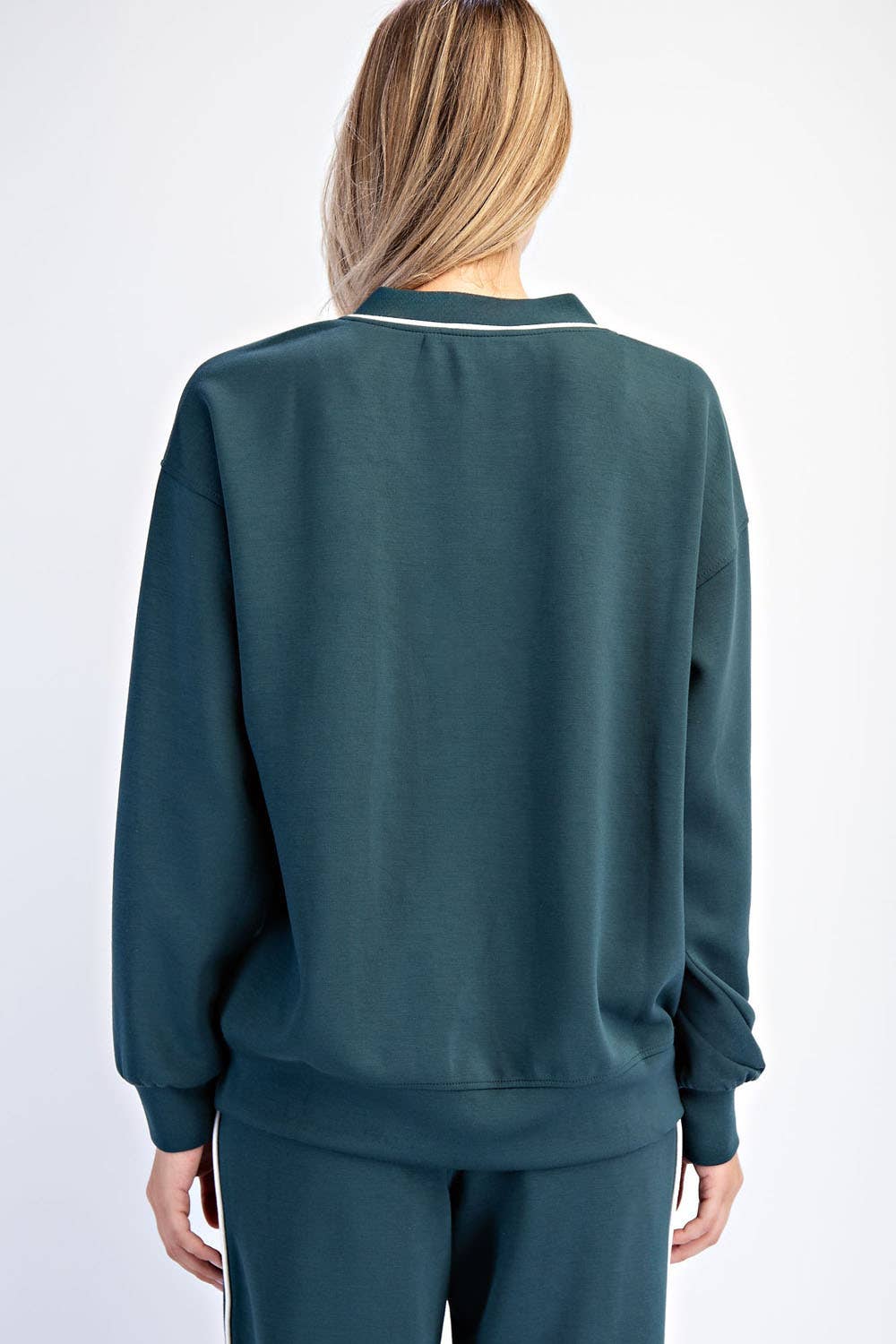 RM Black Piping Scuba Top ( Sz S-L)