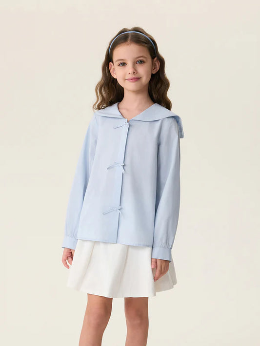 MJ560195 LB Bow Blouse ( Sz 5-14)