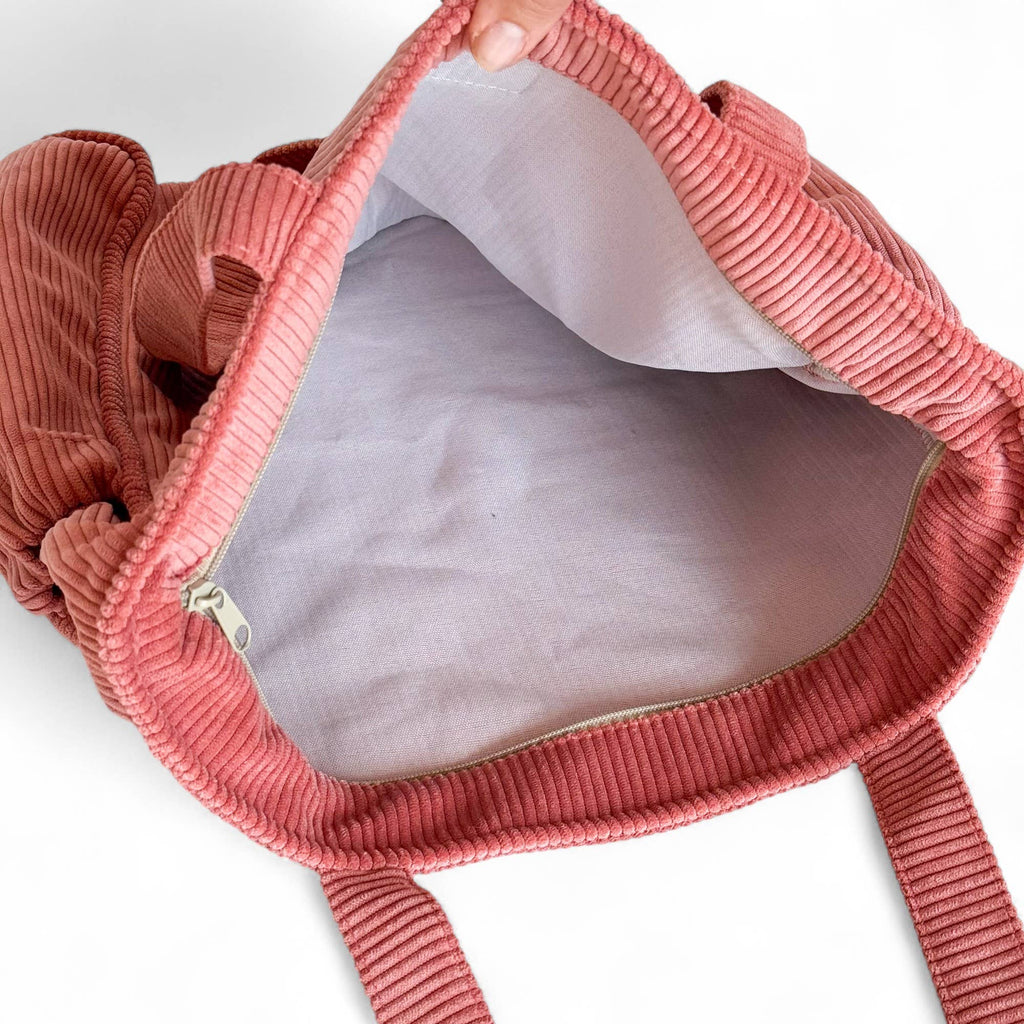 DE LA MUR LINE US Inc - Zippered Tote Bag Coral
